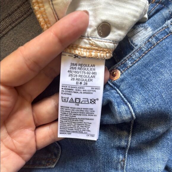 GAP Jeans True Skinny Ankle Sky High Denim Size 28 or 6 Regular High Rise - Picture 3 of 6